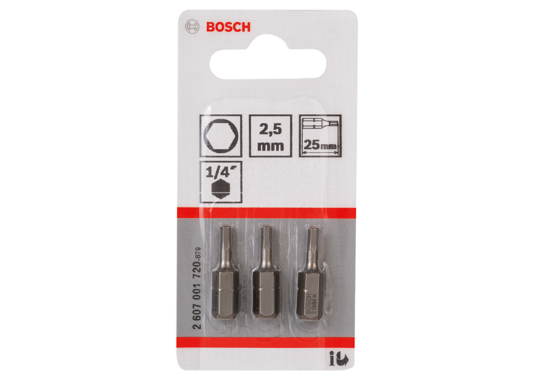 Schrauberbit Extra Hart HEX 2.5 Bosch 2607001720
