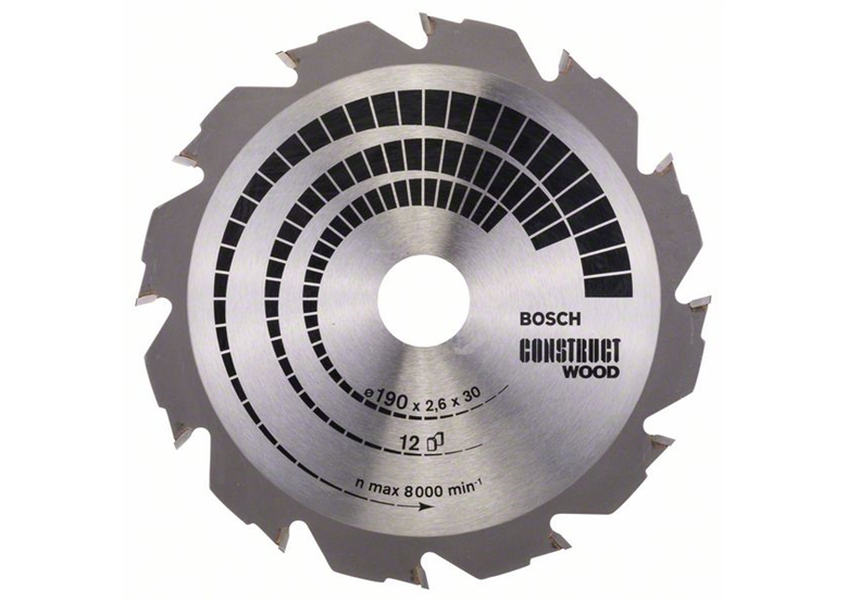 Kreissägeblatt Construct Wood 190x30mm T12 Bosch Construct Wood