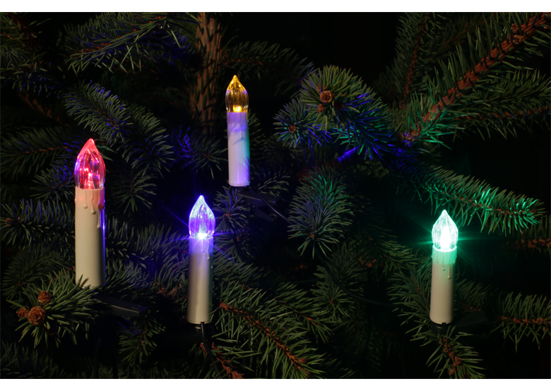 Weihnachtsbaumbeleuchtung LED bunte Kerzen (20 Stck.) Bulinex 21-401