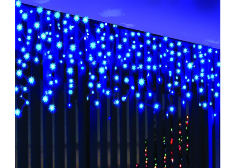 Weihnachtsbeleuchtung LED-Eiszapfen Lichtervorhang für Außen kaltweiß 200 Stck. 10 m Bulinex 37-636