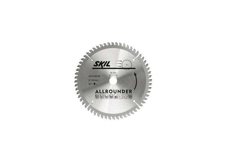 Allrounder-Sägeblatt mit Durchmesser 184 mm Skil 2610395706
