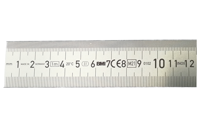 Halbstarres Stahllineal 2000 mm Edelstahl BMI 16-203-31