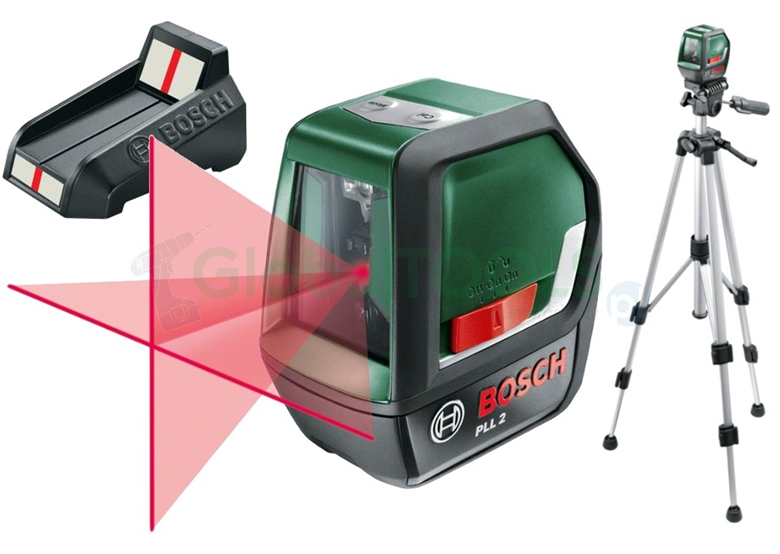 Kreuzlinienlaser PLL 2 + Baustativ 1,5m Bosch 0603663401