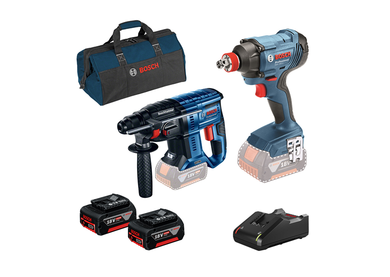 Werkzeugset 18V Bosch 0615990M30 2x4.0Ah