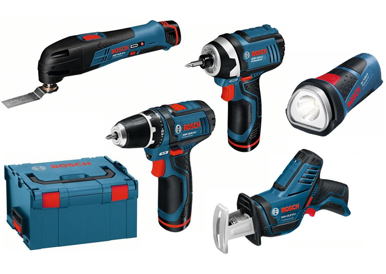 Akku-Geräteset 5-Tool + L-Boxx Bosch 10,8 V-LI