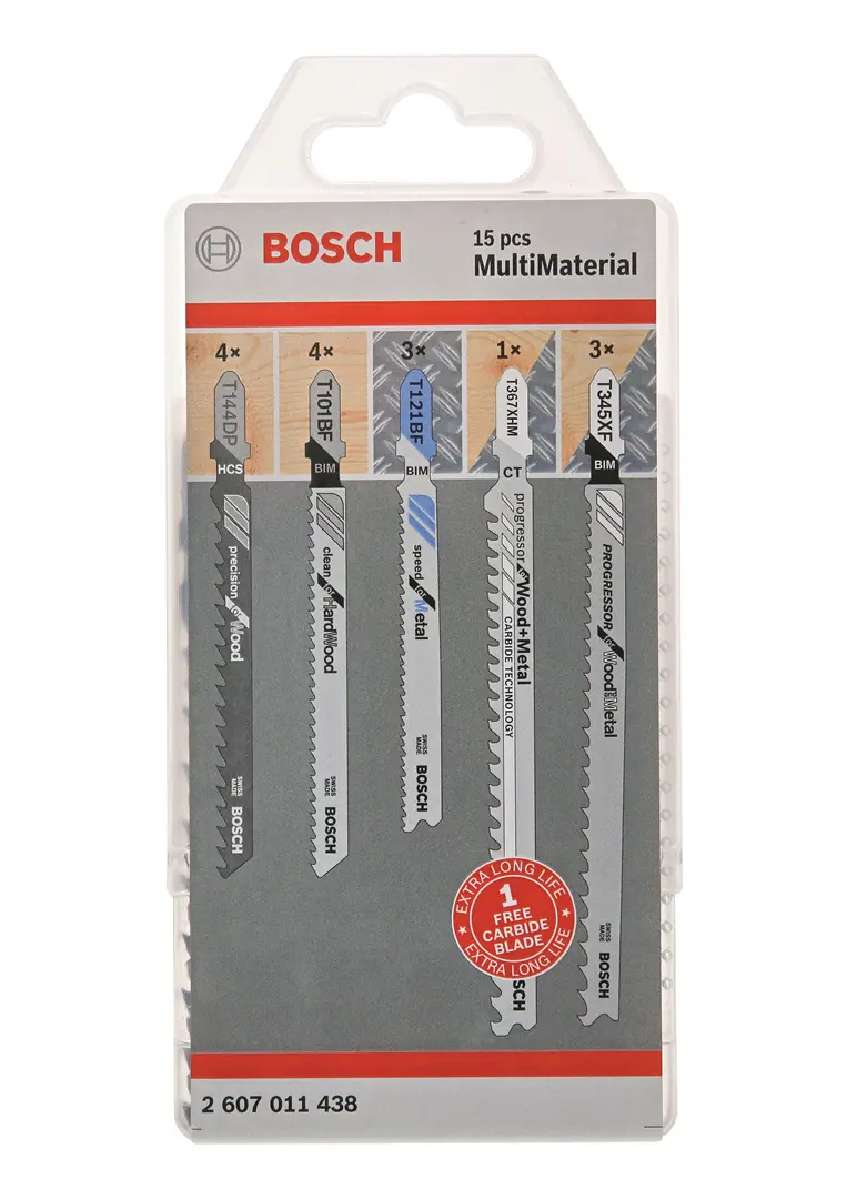 Sägeblatt-Set für Holz und Metall 15-tlg. Bosch 2607011438