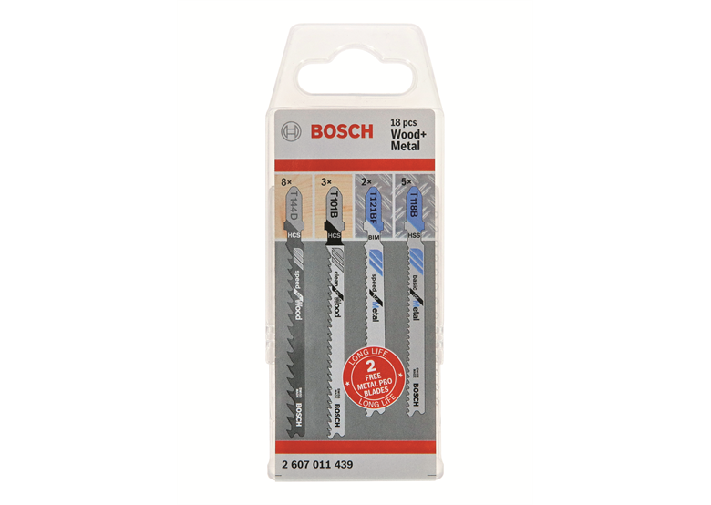 Sägeblatt-Set für Holz und Metall 18-tlg. Bosch 2607011439