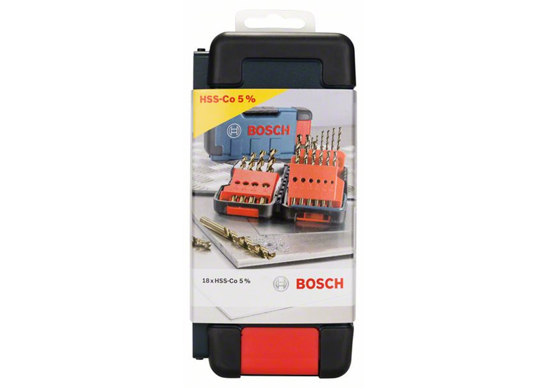 18tlg. Toughbox Metallbohrer-Set HSS-Co, DIN 338, 135° Bosch 2607017047