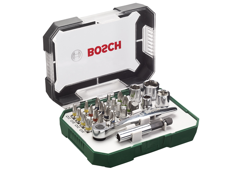 Schrauberbit- und Ratschen-Set. 26-teilig Bosch 2607017322