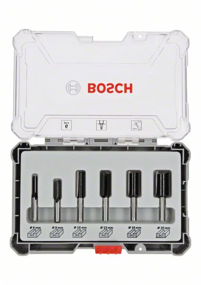 Nutfräser-Set, 6-teilig, 8mm mit Schaft Bosch 2607017466