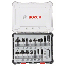 Fräsersatz mit 6mm Schaft 15tlg Bosch 2607017471