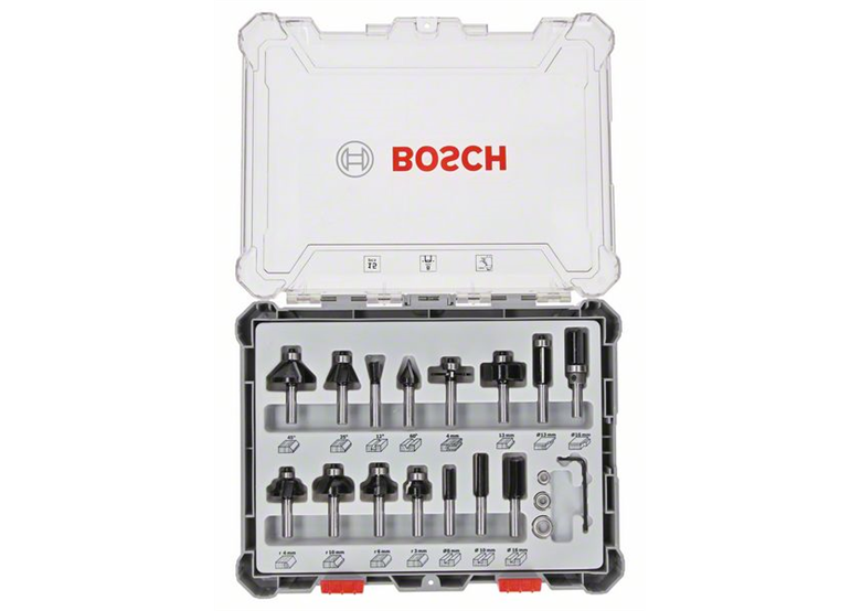 Bosch Fräser-Set 15-teilig 8mm Schaft Bosch 2607017472
