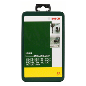 Bohrer-Set für Metall HSS-R, 25 Elemente Bosch 2607019446