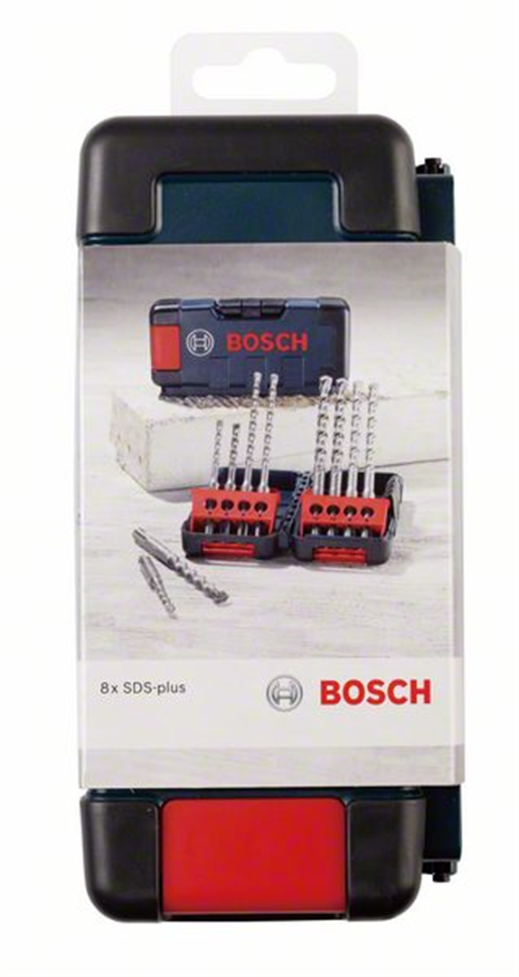 Coffret de 8 Forets BOSCH Professional 2607019903 SDS-plus-3 pour perforateur Tough Box main image 1