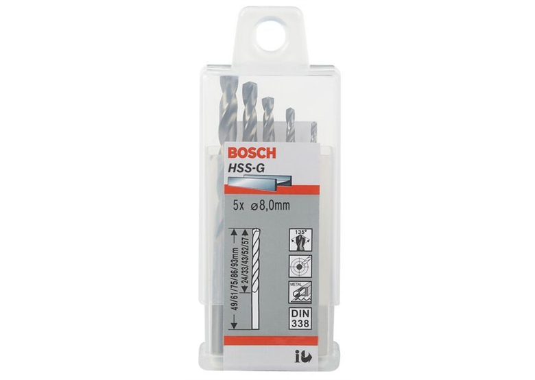 Metallbohrer HSS-G, DIN 338 Bosch 2608585510