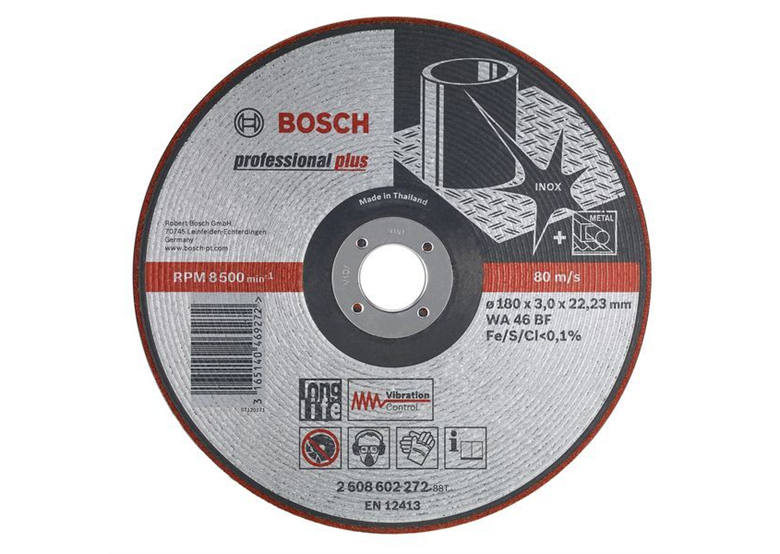 Halbflexible Schruppscheibe, WA 46 BF, 125 mm, 22,23 mm, 3,0 mm Bosch 2608602218