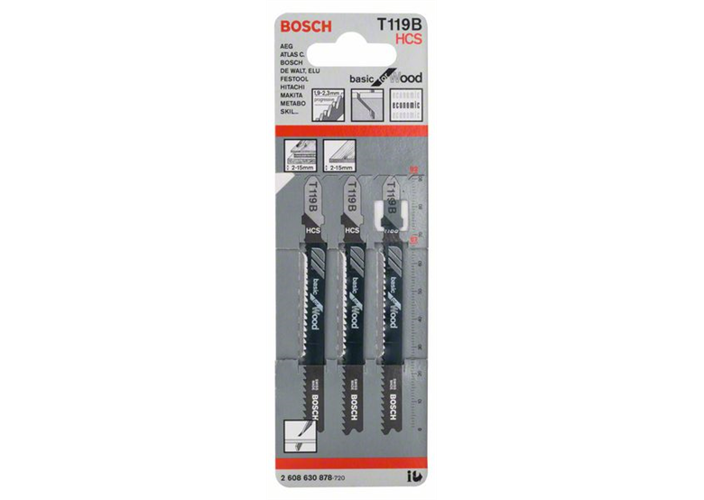 Stichsägeblatt T 119 B Basic for Wood Bosch 2608630878