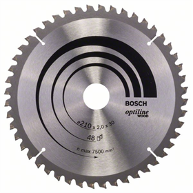 Kreissägeblatt Optiline Wood 210x30mm T48 Bosch 2608640430