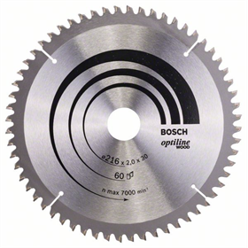 Kreissägeblatt Optiline Wood 216x30mm T60 Bosch 2608640433