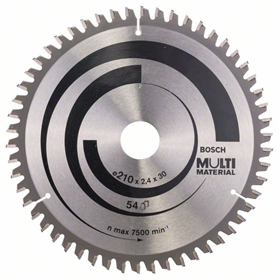 Kreissägeblatt Multi Material 210x30mm T54 Bosch 2608640511