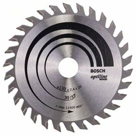 Kreissägeblatt Optiline Wood 130x20/16mm T30 Bosch 2608640583