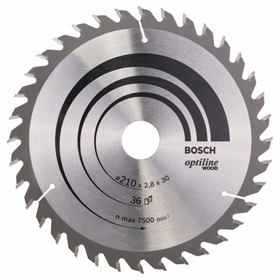 Kreissägeblatt Optiline Wood 210x30mm T36 Bosch 2608640622