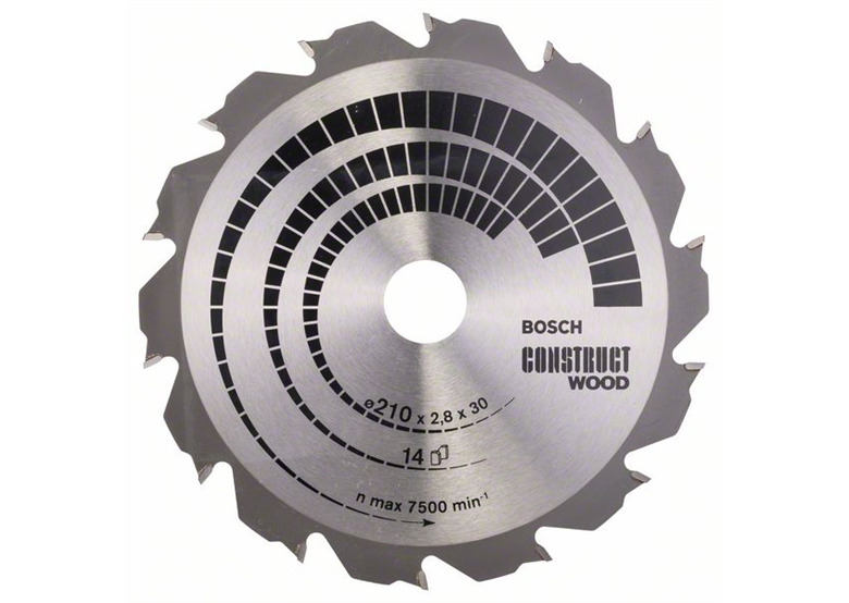 Kreissägeblatt Construct Wood 210x30mm T14 Bosch 2608640634