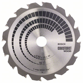 Kreissägeblatt Construct Wood 230x30mm T16 Bosch 2608640635