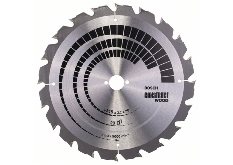 Kreissägeblatt Construct Wood 315x30mm T20 Bosch 2608640691