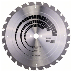 Kreissägeblatt Construct Wood 400x30mm T28 Bosch 2608640693