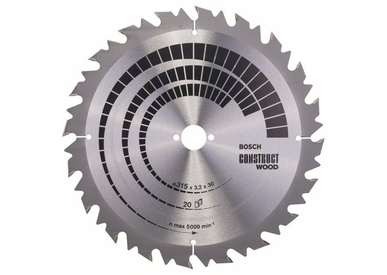 Kreissägeblatt Construct Wood 315x30mm T20 Bosch 2608640701