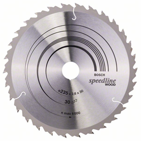 Kreissägeblatt Speedline Wood 235x30/25mm T30 Bosch 2608640807