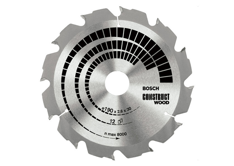 Kreissägeblatt Construct Wood 130 x 16 x 1,3 mm, 12 Bosch 2608640831