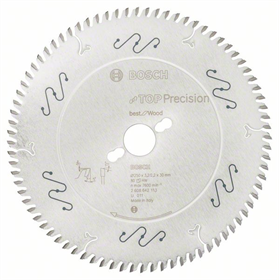 Kreissägeblatt Top Precision Best for Wood 250x30mm T80 Bosch 2608642113
