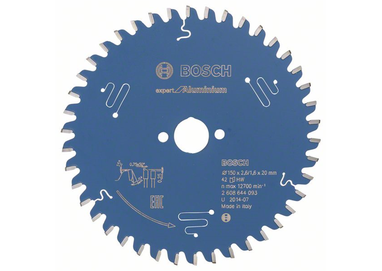 Kreissägeblatt Expert for Aluminium 150x20mm T42 Bosch 2608644093