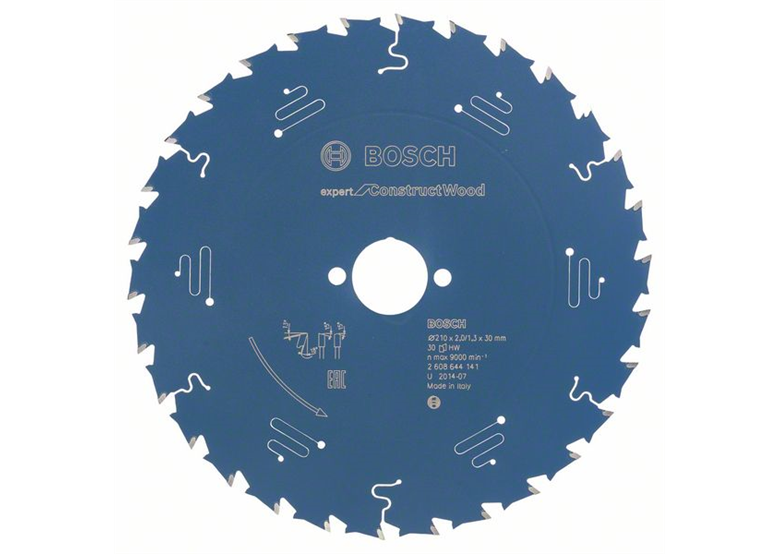 Kreissägeblatt Expert for Construct Wood 210x30mm T30 Bosch 2608644141