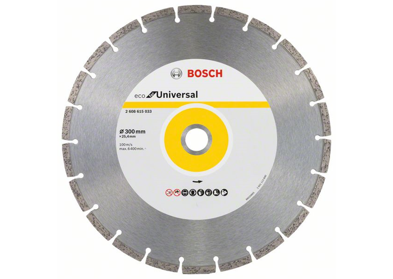 Diamanttrennscheibe 300x25,4mm Bosch Eco for Universal Segmented