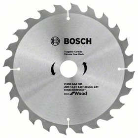 Kreissägeblatt 230x30mm T24 Bosch ECO for Wood