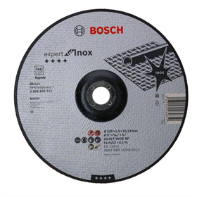 Professional Trennscheibe gekröpft Inox Rapido Standard AS 46 T INOX BF, 230 mm, 22,23 mm, 1,9 mm Bosch Expert for Inox