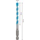 Bohrer 6x60x100mm Bosch EXPERT HEX-9 MultiConstruction