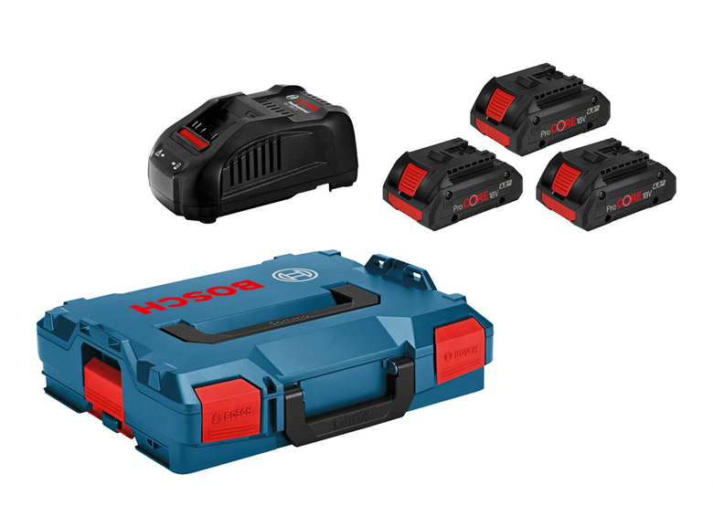 Akku 18V, 4.0Ah (x3) und Ladegerät Bosch GBA ProCORE18V