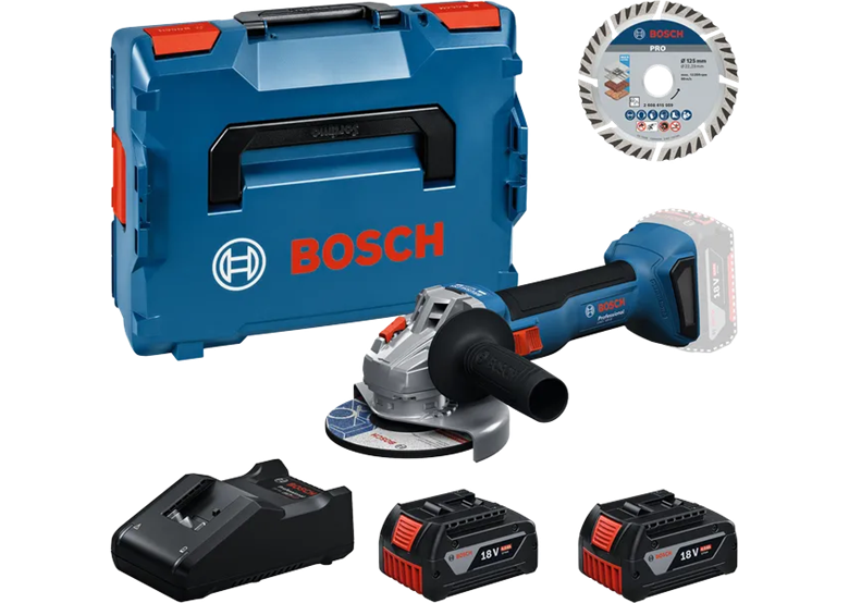 Winkelschleifer Bosch GWS 18V-8 2x4.0Ah + Standard for Universal 125mm