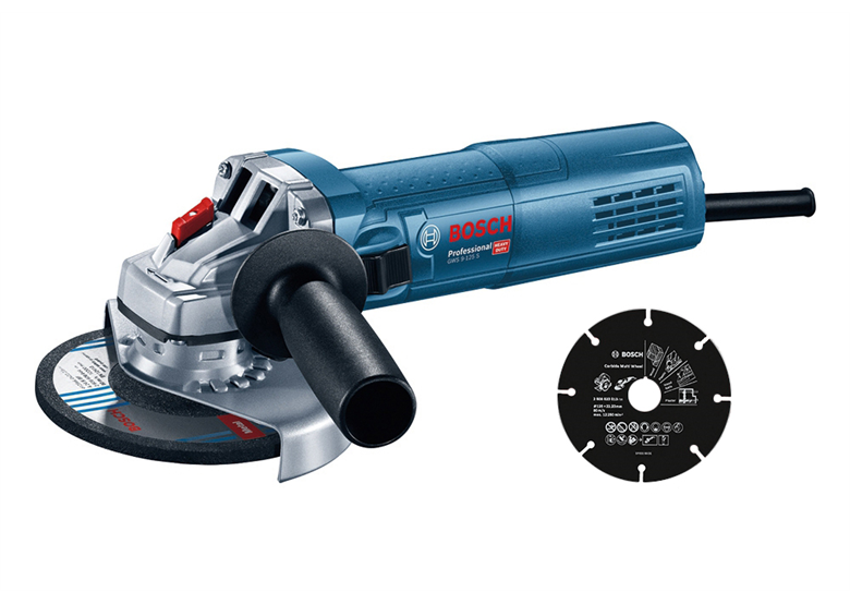 Winkelschleifer mit Multi Wheel Scheibe Bosch GWS 9-125 S