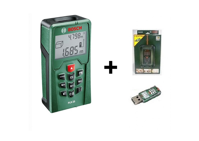 Laser-Entfernungsmesser Bosch PLR 25 + USB