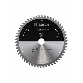Kreissägeblatt 165x20mm, 54 Bosch Standard for Aluminium