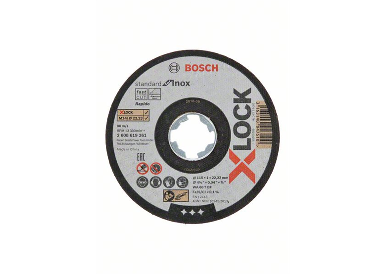 Trennscheibe X-Lock 115mm Bosch Standard for Inox