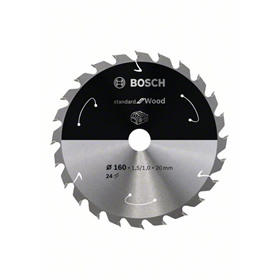 Kreissägeblatt 160x20mm, 24 Bosch Standard for Wood