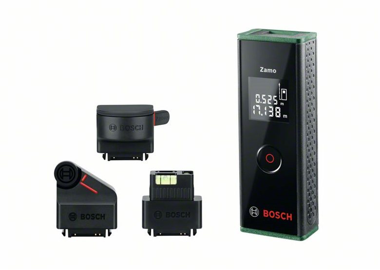 Digitaler Laser-Entfernungsmesser mir 3 Adapter Bosch Zamo III Set