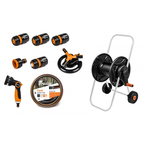 Schlauchwagen 1/2″ 20m mit Sprühset & Sprinkler Bradas BLACK LINE ECO-AG26020SET2