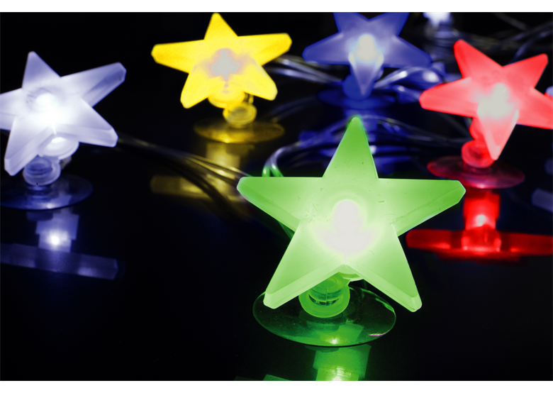 LED-Weihnachtsfensterbeleuchtung, bunte Sterne Bulinex 10-201